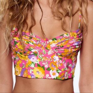 Zara Floral Print Crop Top